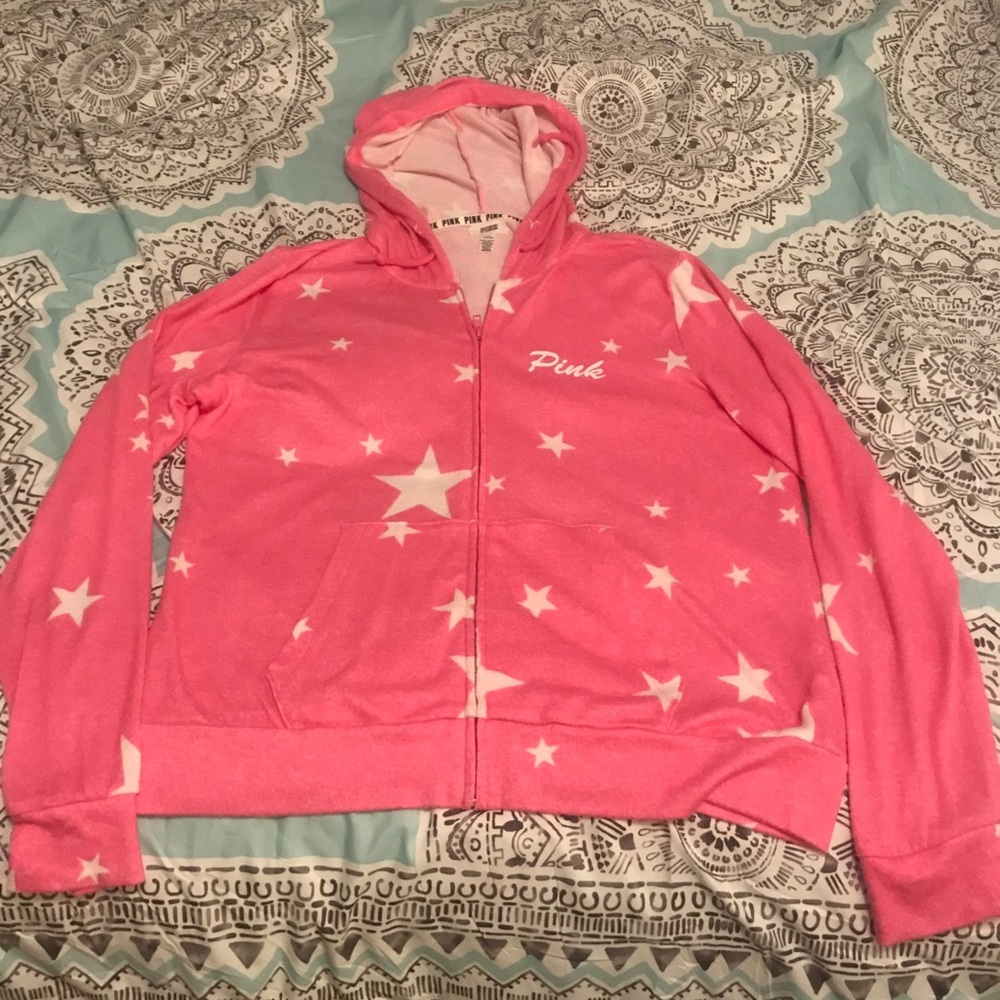 Ultra soft, thin, comfy pink hoodie